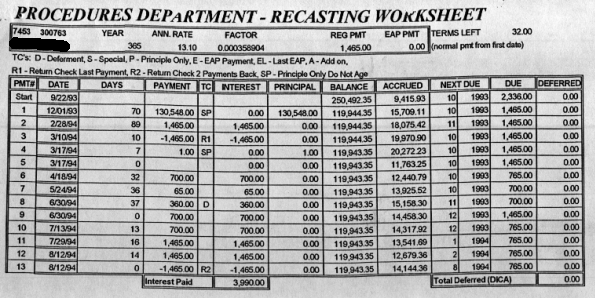 Transamerica Recast Statement